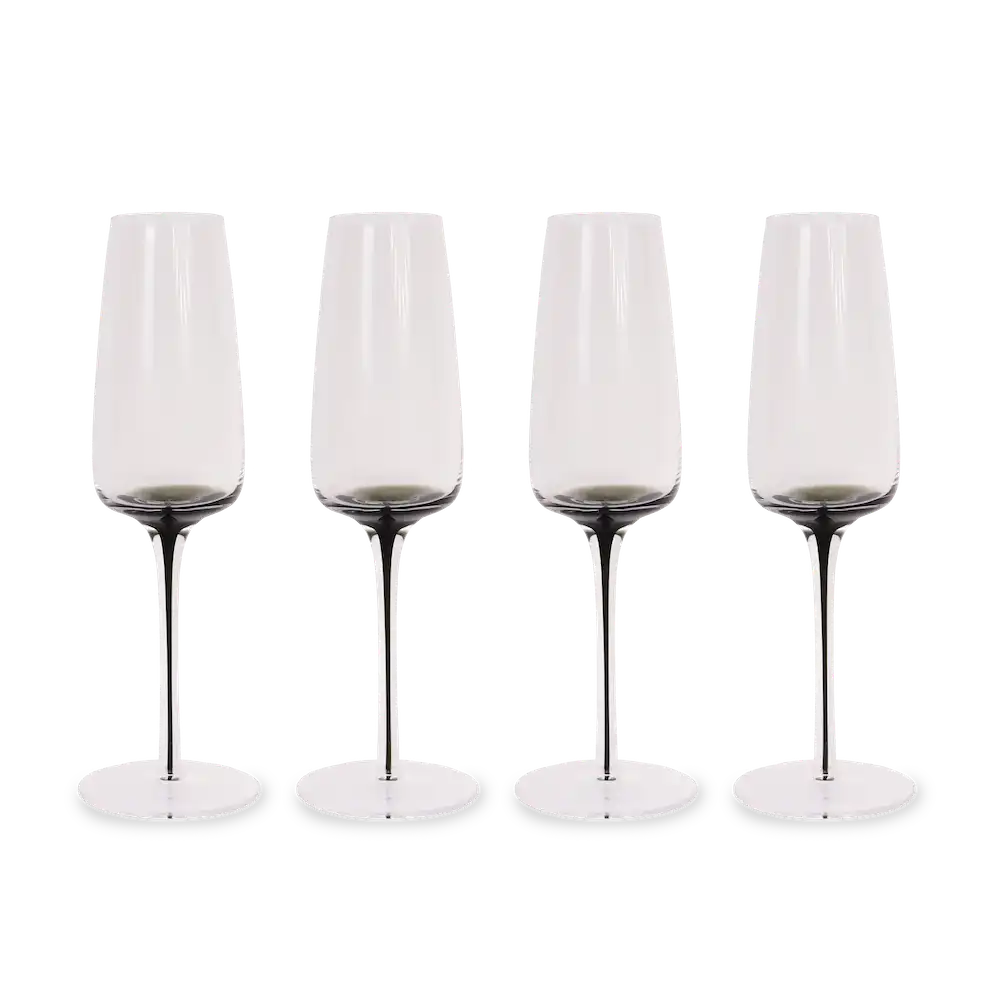Smoke Stem Champagne Glasses